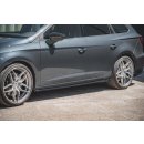 Seitenschweller Ansatz V.4 passend für Seat Leon Cupra / FR Mk3 FL schwarz matt