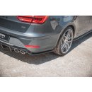 Heck Ansatz Flaps Diffusor V.2 passend für Seat Leon Cupra  ST Mk3 FL schwarz matt