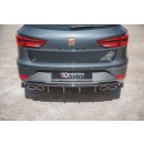 Heck Ansatz Flaps Diffusor V.2 passend für Seat Leon Cupra  ST Mk3 FL schwarz Hochglanz