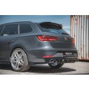 Heck Ansatz Flaps Diffusor V.3 passend für Seat Leon Cupra  ST Mk3 FL schwarz matt