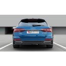 Mittlerer Diffusor Heck Ansatz passend für Audi A6 S-Line Avant C8 schwarz matt