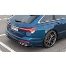 Mittlerer Diffusor Heck Ansatz passend für Audi A6 S-Line Avant C8 Carbon Look