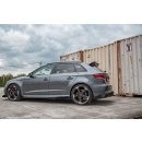 Rennen Haltbarkeit Heck Ansatz Flaps Diffusor passend für + Flaps Audi RS3 8V Sportback schwarz Hochglanz