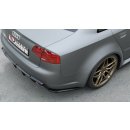 Heck Ansatz Flaps Diffusor V.2 passend für Audi RS4 Sedan B7 schwarz matt