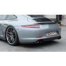 Heck Ansatz Flaps Diffusor passend für Porsche 911 Carrera 991 Carbon Look