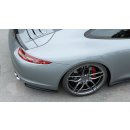 Heck Ansatz Flaps Diffusor passend für Porsche 911 Carrera 991 Carbon Look