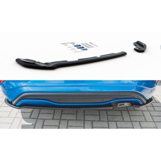 Heck Ansatz Flaps Diffusor passend für Ford Puma ST-Line Carbon Look