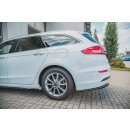 Mittlerer Diffusor Heck Ansatz passend für Ford Mondeo Kombi Platinium Mk5 Facelift Carbon Look