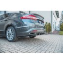 Diffusor Heck Ansatz passend für Ford Mondeo Vignale Mk5 Facelift Carbon Look