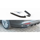 Heck Ansatz Flaps Diffusor passend für Ford Mondeo Vignale Mk5 Facelift schwarz matt