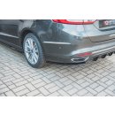 Heck Ansatz Flaps Diffusor passend für Ford Mondeo Vignale Mk5 Facelift schwarz matt