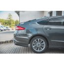 Heck Ansatz Flaps Diffusor passend für Ford Mondeo Vignale Mk5 Facelift schwarz matt