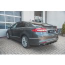 Heck Ansatz Flaps Diffusor passend für Ford Mondeo Vignale Mk5 Facelift schwarz Hochglanz