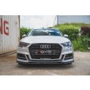 Front Ansatz V.3 passend für Audi S3 / A3 S-Line 8V Facelift schwarz Hochglanz