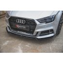 Front Ansatz V.3 passend für Audi S3 / A3 S-Line 8V Facelift schwarz Hochglanz