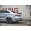 Heck Ansatz Flaps Diffusor V.2 passend für Audi S3 Sedan 8V Facelift schwarz Hochglanz