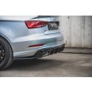 Heck Ansatz Flaps Diffusor V.2 passend für Audi S3 Sedan 8V Facelift schwarz Hochglanz