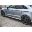 Seitenschweller Ansatz V.2 passend für Audi S3 / A3 S-Line Sedan 8V Facelift schwarz Hochglanz