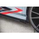 Rennen Haltbarkeit Seitenschweller Ansatz passend für + Front Stoßstangen Racing Flaps passend für Ford Fiesta Mk8 ST / ST-Line schwarz Hochglanz