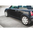 Seitenschweller Ansatz passend für Mini Cooper / One R50 schwarz matt