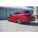 Heck Ansatz Flaps Diffusor passend für Mercedes-Benz CLA Shooting Brake AMG-Line X118 Carbon Look