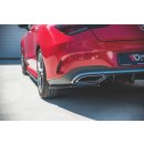 Heck Ansatz Flaps Diffusor passend für Mercedes-Benz CLA Shooting Brake AMG-Line X118 Carbon Look