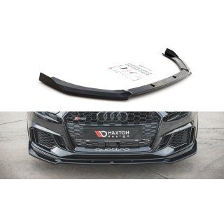 Front Ansatz V.3 passend für Audi RS3 8V FL Sportback schwarz Hochglanz