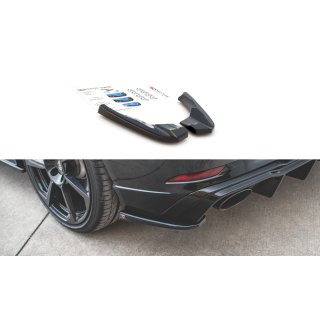 Heck Ansatz Flaps Diffusor V.2 passend für Audi RS3 8V Sportback Facelift schwarz Hochglanz