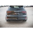 Heck Ansatz Flaps Diffusor V.2 passend für Audi RS3 8V Sportback Facelift schwarz Hochglanz