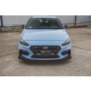 Robuste Racing Front Ansatz passend für + Flaps Hyundai I30 N Mk3 Hatchback / Fastback schwarz Hochglanz