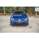 Robuste Racing Front Ansatz passend für + Flaps VW Golf 7 R Facelift schwarz Hochglanz