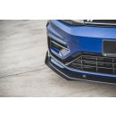 Robuste Racing Front Ansatz passend für + Flaps VW Golf 7 R Facelift schwarz Hochglanz