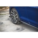 Rennen Haltbarkeit Seitenschweller Ansatz passend für + Flaps VW Golf 7 R Facelift schwarz Hochglanz