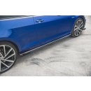 Rennen Haltbarkeit Seitenschweller Ansatz passend für + Flaps VW Golf 7 R Facelift schwarz Hochglanz