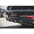 Diffusor Heck Ansatz passend für Porsche Panamera Turbo 970 Facelift schwarz Hochglanz