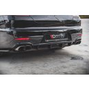 Diffusor Heck Ansatz passend für Porsche Panamera Turbo 970 Facelift schwarz Hochglanz