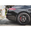 Heck Ansatz Flaps Diffusor passend für Porsche Panamera Turbo 970 Facelift schwarz Hochglanz