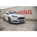 Front Ansatz V.5 passend für Ford Focus ST Mk3 Facelift schwarz Hochglanz