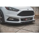 Front Ansatz V.5 passend für Ford Focus ST Mk3 Facelift schwarz Hochglanz