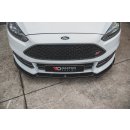 Front Ansatz V.5 passend für Ford Focus ST Mk3 Facelift schwarz Hochglanz