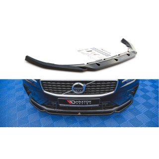 Front Ansatz V.2 passend für Volvo S60 R-Design Mk3 schwarz matt