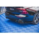 Mittlerer Diffusor Heck Ansatz passend für Volvo S60 R-Design Mk3 Carbon Look