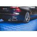 Heck Ansatz Flaps Diffusor passend für Volvo S60 R-Design Mk3 schwarz matt