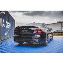 Heck Ansatz Flaps Diffusor passend für Volvo S60 R-Design Mk3 schwarz Hochglanz