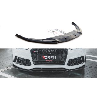 Front Ansatz V.3 passend für Audi RS6 C7 schwarz Hochglanz