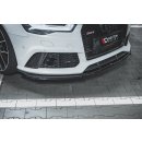 Front Ansatz V.3 passend für Audi RS6 C7 schwarz Hochglanz