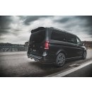 Diffusor Heck Ansatz passend für Mercedes-Benz V-Klasse AMG-Line W447 Facelift schwarz matt