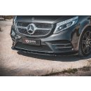 Front Ansatz V.2 passend für Mercedes-Benz V-Klasse AMG-Line W447 Facelift schwarz matt