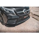 Front Ansatz V.3 passend für Mercedes-Benz V-Klasse AMG-Line W447 Facelift schwarz matt