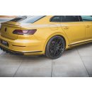 Rennen Haltbarkeit Diffusor Heck Ansatz passend für + Flaps Volkswagen Arteon R-Line schwarz Hochglanz